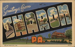 Greetings From Sharon, PA. Pennsylvania Postcard Postcard Postcard