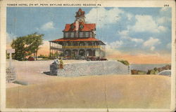 Tower Hotel on Mt. Penn Skyline Boulevard Postcard