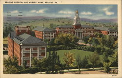 Reading Hospital and Nurses Home Postcard