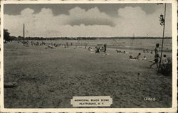 Municipal Beach Scene Postcard