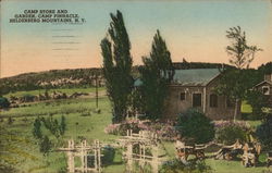 Camp Store and Garden, Camp Pinnacle, Helderberg Mountains Postcard