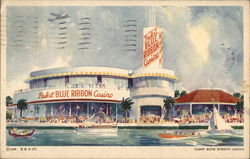 Pabst Blue Ribbon Casino 1933 Chicago World Fair Postcard Postcard Postcard