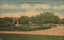Entrance--Wakonda Club Des Moines, IA Postcard Postcard Postcard