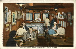 Frontier Shack on the Streamliner "City of Denver" Trains, Railroad Postcard Postcard Postcard