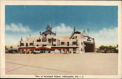 View of Municipal Airport Indianapolis, IN Postcard Postcard Postcard