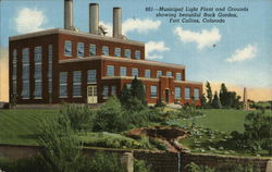 Municipal Light Plant and Grounds Showing Beautiful Rock Garden Fort Collins, CO Postcard Postcard Postcard