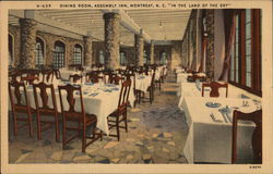 Assembly Inn - Dining Room Montreat, NC Postcard Postcard Postcard