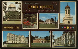 Greetings from Union College Schenectady, NY Postcard Postcard Postcard