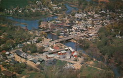 Aerial View of Town Postcard