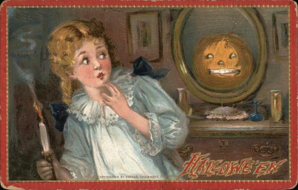 Scared Girl on Halloween