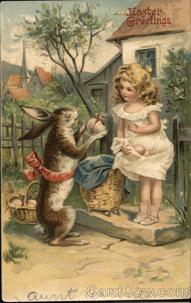 Easter Greetings With Bunnies
