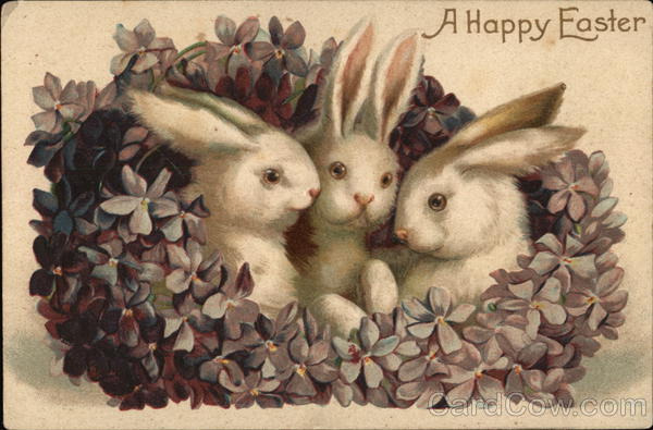 A Happy Easter With Bunnies