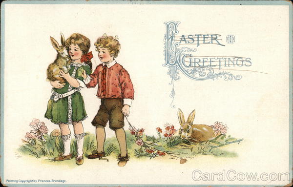 Easter Greetings Frances Brundage With Children