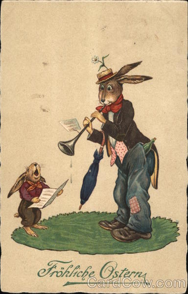 Happy Easter With Bunnies