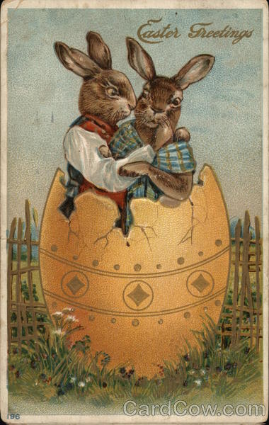 Easter Greetings With Bunnies