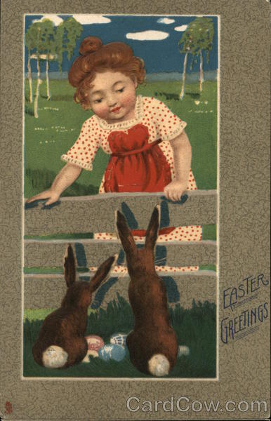 Easter Greetings With Bunnies