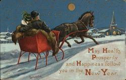 Happy New Year New Year's Bernhardt Wall Postcard Postcard Postcard