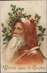 With Best Wishes For Christmas Postcard