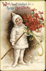With best wishes for a happy Christmas Children Postcard Postcard Postcard