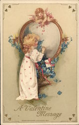 A Valentine Message Postcard