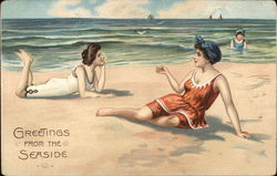 Greetings from the Seaside - Women on the Beach Postcard