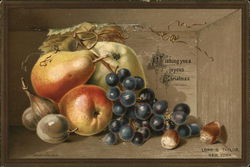 Wishing You a Joyous Christmas - Fruit and Chestnuts Postcard
