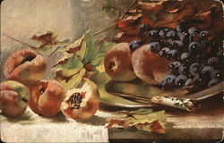 Fruit Basket on Table Postcard