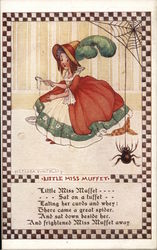 Little Miss Muffet Nursery Rhymes Postcard Postcard