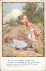 Little Boy Blue Nursery Rhymes Postcard Postcard