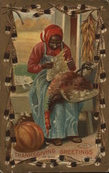 Thanksgiving Greetings Blacks Postcard Postcard Postcard