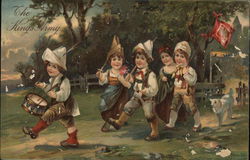 Children in Parade Postcard