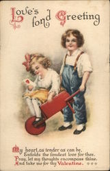 Love's fond Greeting Children Ellen Clapsaddle Postcard Postcard Postcard