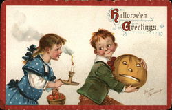 Halloween Greetings Postcard