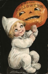 A Merry Halloween Postcard