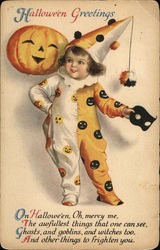 Halloween Greetings Postcard