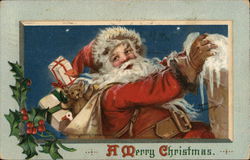 Santa Claus With Pack of Toys Postcard