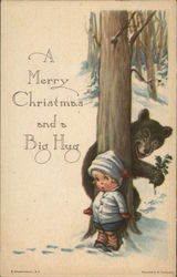 A Merry Christmas and a Big Hug Postcard