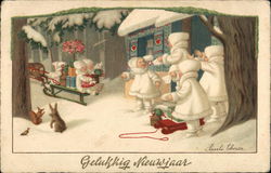 Children in White Postcard