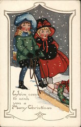 We've Come to Wish you a Merry Christmas Children Postcard Postcard Postcard