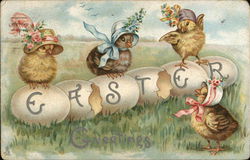 Easter Chicks Postcard