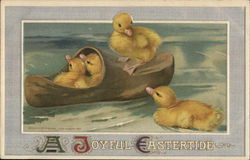 A Joyful Eastertide With Chicks Postcard Postcard Postcard