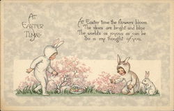 At Easter Time With Children Postcard Postcard Postcard