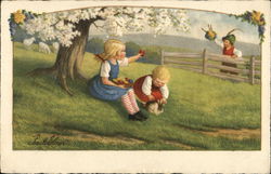 Children with Eggs With Children Postcard Postcard Postcard