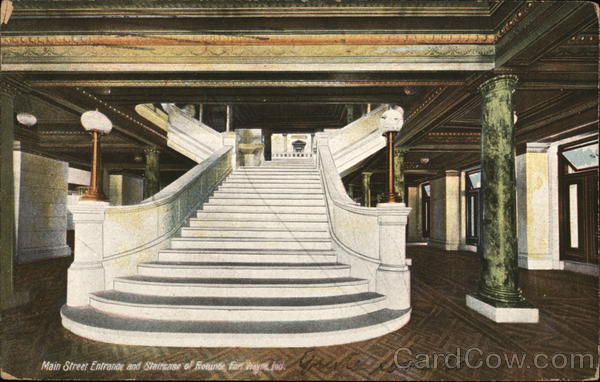 Main Street Entrance and Staircase of Rotunda Fort Wayne Indiana
