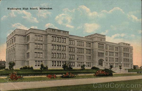 Washington High School Milwaukee, WI Postcard