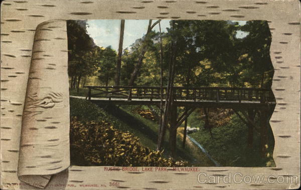 Rustic Bridge, Lake Park Milwaukee Wisconsin