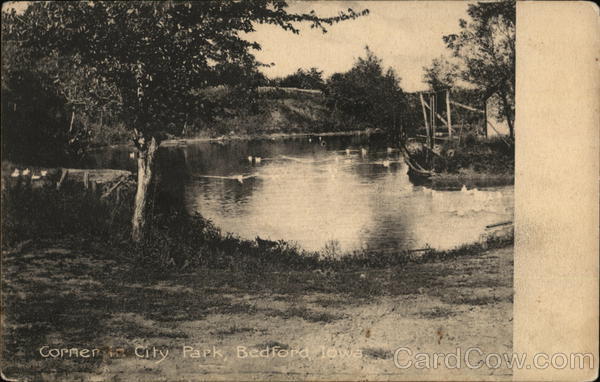 Corner in City Park Bedford Iowa