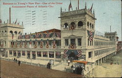 Entrance to Young's New Pier Postcard