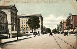 Main Street Looking North from Jefferson Postcard