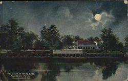 Moonlight on White River, Riverside Park Postcard